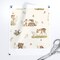 Woodland Baby Forest Animals Deer Bear Fox Neutral Vintage Spring Custom Printed Fabric by Spoonflower Various Fabrics by the Yard or Fat Quarter